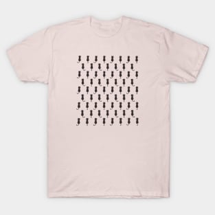 Grey Cat Polka Dot Pattern T-Shirt